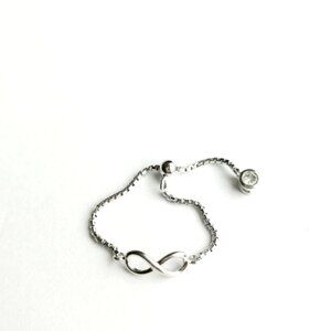 Adjustable cz ring infinity ring symbol 🆕